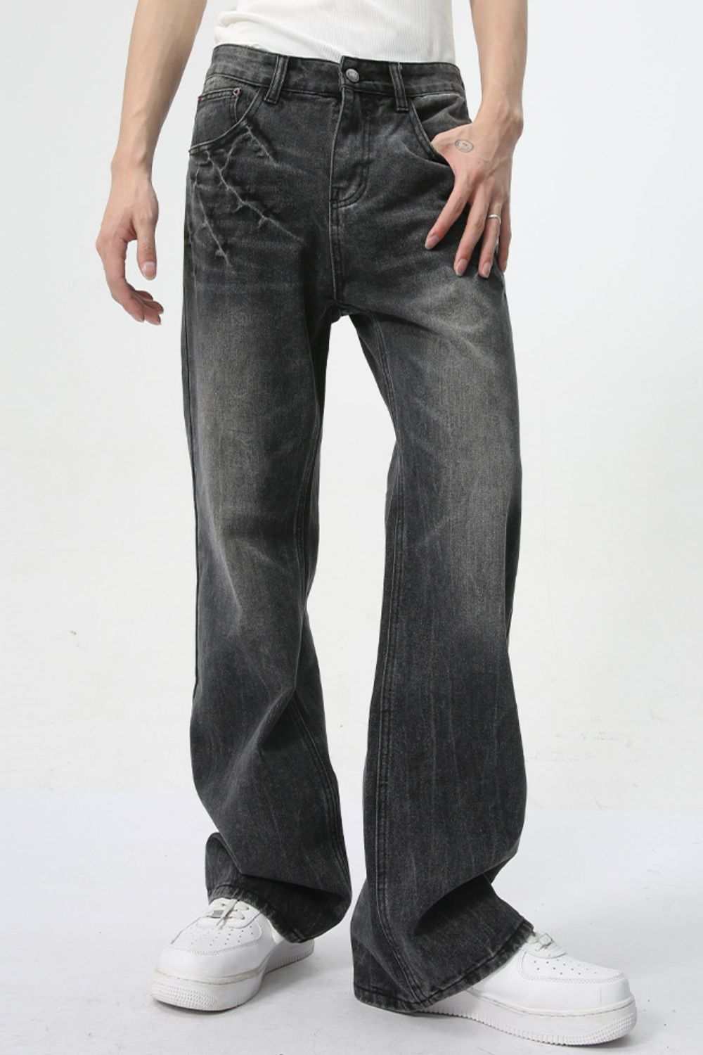 Trendsi Lightning Burst Bootcut Jeans - Men Shirts | MENLL
